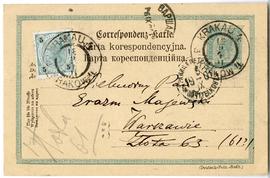 Karta pocztowa od Władysława Kozłowskiego do Erazma Majewskiego  strona 1