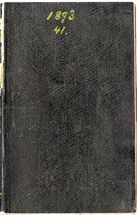 Notes nr 41 z wpisami odręcznymi  Erazma Majewskiego z okresu od 09.02.1893 r.-09.04.1993 r.Pierw...