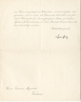 List od Sophusa Miltera do Erazma Majewskiego (rękopis)  strona 3