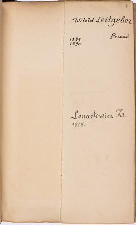 Księga korespondencyjna pt. "Listy do Erazma Majewskiego". Teka VI. L-Ł  strona 5: awer...