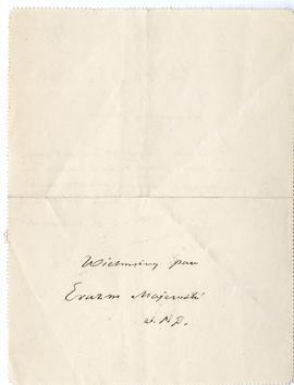 Pisemna wiadomość od Krupińskiego do Erazma Majewskiego  strona 2