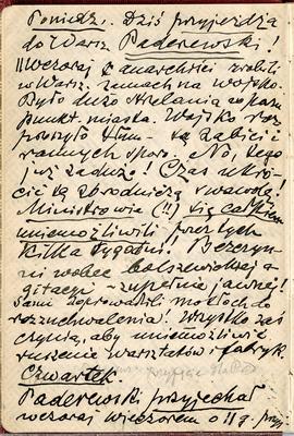 Notatnik nr 92 z odręcznymi notatkami Erazma Majewskiego z okresu od 25.12.1918 r. do czerwca 191...