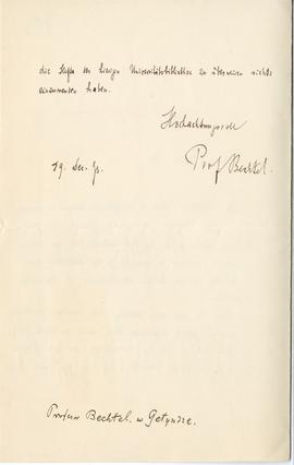 List od prof. Bechtel do Erazma Majewskiego (rękopis)  strona 2
