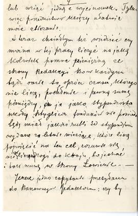 List od Jana Góreckiego do Erazma Majewskiego (rękopis)  strona 4