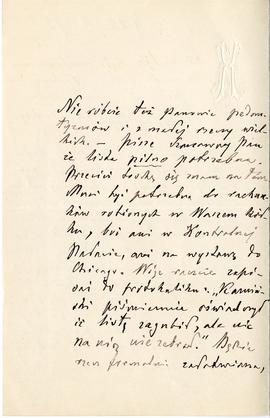 List od Jana Maurycego Kamińskiego do Erazma Majewskiego (rękopis)  strona 2