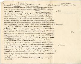 Praca pt.: "Kapitał" - niekompletny rękopis (brudnopis) Erazma Majewskiego: "że wy...