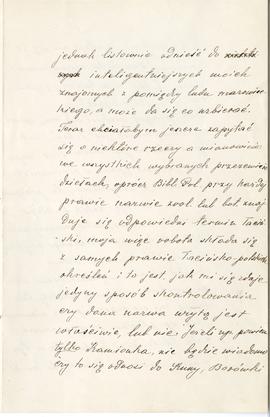 List od Marii Morawskiej do Erazma Majewskiego (rękopis)  strona 3