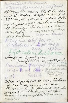 Notatnik nr 72 z odręcznymi notatkami Erazma Majewskiego z okresu od 08.08.1912 r. do 12.02 1914 ...