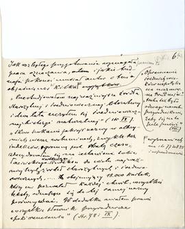 Rękopis Erazma Majewskiego - fragmenty recenzji (wersja 12) pracy J. Rostafińskiego „Średniowiecz...