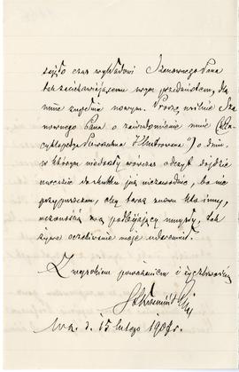 List (rękopis) od Stanisława Krzemńskiego do Erazma Majewskiego  strona 2