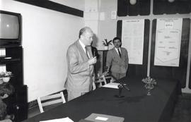 Fotografia  czarno-biała (odbitka)   z zakończenia konkursu na - "Najciekawsze Wydarzenie Mu...