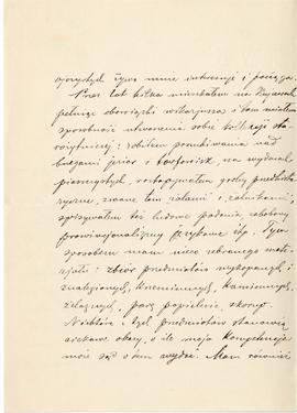 List (rękopis) od Ks. Władysława Kubickiego do Erazma Majewskiego  strona 2