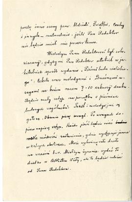 List od prof. Ludwika Młynka do Erazma Majewskiego (rękopis)  strona 2