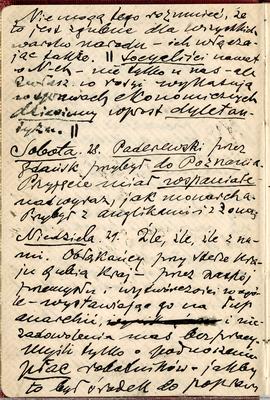 Notatnik nr 92 z odręcznymi notatkami Erazma Majewskiego z okresu od 25.12.1918 r. do czerwca 191...