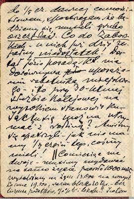 Notatnik nr 92 z odręcznymi notatkami Erazma Majewskiego z okresu od 25.12.1918 r. do czerwca 191...