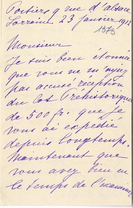 List od G. de Maret do Erazma Majewskiego (rękopis)  strona 1