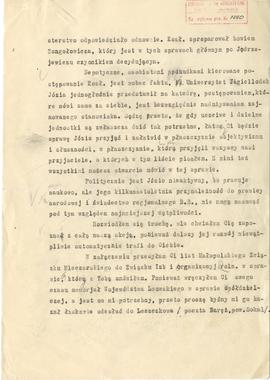 Maszynopis listu Romana Żurowskiego (?) (brak podpisu) do niezidentyfikowanego adresata (Stanisła...