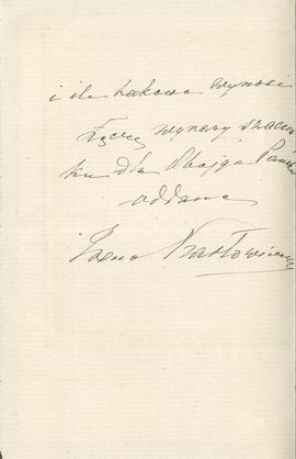 List od Ireny Karłowiczowej do Erazma Majewskiego  (rękopis)  strona 2