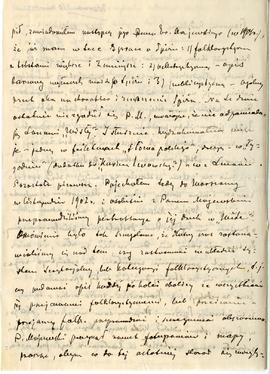 List od Jana Grzegorzewskiego do Erazma Majewskiego (rękopis)  strona 2