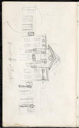 Notes nr 1 z okresu 29.06.1873 r.-24.09.1874 r.  Odręczny rysunek Erazma Majewskiego wykonany ołó...