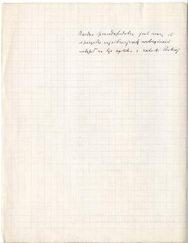 Rękopis niekompletny-materiały do prac E. Majewskiego o potopie.  strona: "Bardzo prawdopodo...