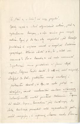 List (rękopis) od Bolesława Koskowskiego do Erazma Majewskiego  strona 3