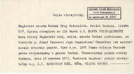 Maszynopis odpisu wierzytelnego o posiadaniu przez Józefa Żurowskiego prawa swojszczyzny  strona 1