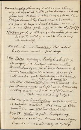 Dziennik archeologiczny z odręcznymi notatkami Erazma Majewskiego: "Kroczyckie góry (…)"