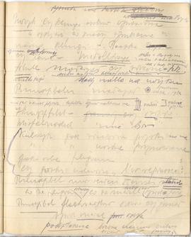 Brulion Józefa Żurowskiego "Żurowski 1918" z notatkami w języku niemieckim z okresu stu...