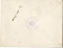 Koperta zaadresowana przez kancelarię gen Bibikowa do Erazma Majewskiego (pieczęć)  strona 2 (rew...