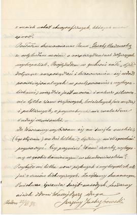 List od Szczęsnego Jastrzębowskiego do Erazma Majewskiego (rękopis)  strona 4