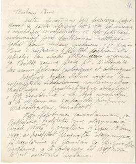 List od Cyrusa Adlera do Erazma Majewskiego (rękopis)  strona 1