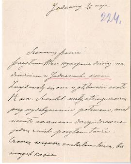 List od Marii Butrymówny do Erazma Majewskiego (rękopis)  strona 1