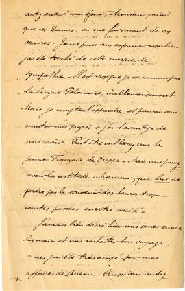 List od Karola Gosseina do Erazma Majewskiego (rękopis)  strona 2