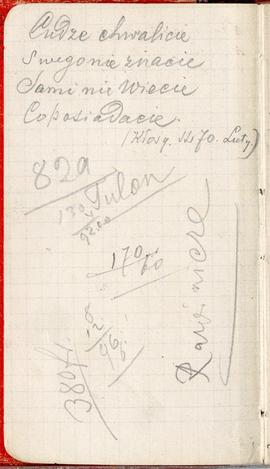 Notes nr 13 z okresu 01.02.1882 r.- 01.05.1882 r.Notatki odręczne Erazma Majewskiego: " Cudz...
