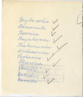 Odręczny spis stanowisk  strona 7: "Grzybowskie […]"