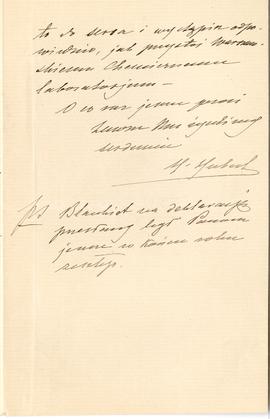 List od H. Huberta do Erazma Majewskiego (rękopis)  strona 3