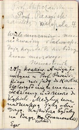 Notatnik nr 52 z odręcznymi notatkami Erazma Majewskiego m.in.. z dn. 25.07.1897 r.  Kraków: &quo...