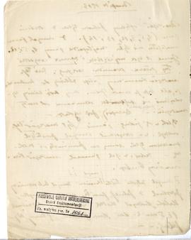 Odręczna notatka Józefa Żurowskiego na temat znalezisk archeologicznych w Mogile  strona 7: piecz...