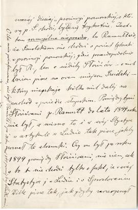 List od dr. Łęgowskiego do Redakcji "Wisły" (rękopis)  strona 3