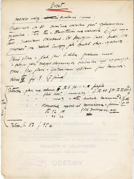 Odręczne notatki Józefa Żurowskiego na temat analogii do zabytków z Jakuszowic Małych  sporządzon...