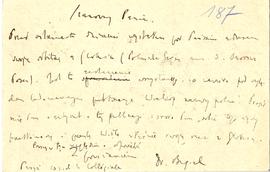 Karta pocztowa od Włodzimierza Bugiela do Erazma Majewskiego (rękopis)  strona 2 (rewers)