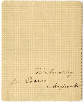 List od Anieli Massonius do Erazma Majewskiego (rękopis)  strona 2