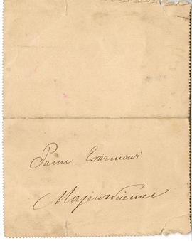 List od Marii Chmielowskiej do Erazma Majewskiego (rękopis)  strona 2