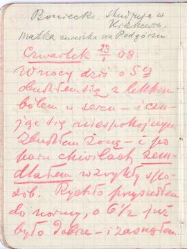 Notatnik nr 66 z odręcznymi notatkami Erazma Majewskiego: "Boniecki studjuje w Krakowie […]&...