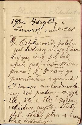 Notes nr 15 z wpisami odręcznymi Erazma Majewskiego z okresu 30.12.1882 r.- 08.08.1883 r.  strona.