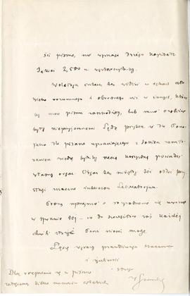 List od Wiktora Gomulickiego do Erazma Majewskiego (rękopis)  strona 3