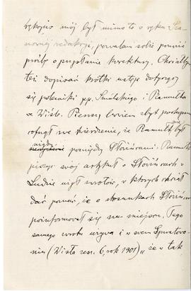 List od dr. Łęgowskiego do Redakcji "Wisły" (rękopis)  strona 2