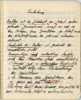 Zeszyt Józefa Żurowskiego z okresu studiów na UJ zapisany od przodu i od tyłu rękopisem referatów...