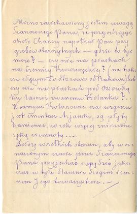 List od Bohdana Ogińskiego Kontrymowicza do Erazma Majewskiego (rękopis), strona 2